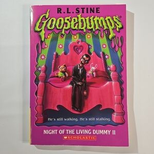 Scholastic Goosebumps Book with Pink and Green Cover